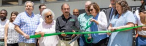 Ribbon cutting close up