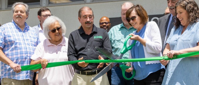 Ribbon cutting close up